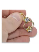 Vintage craft  Zircon 14K Yellow gold vec018y